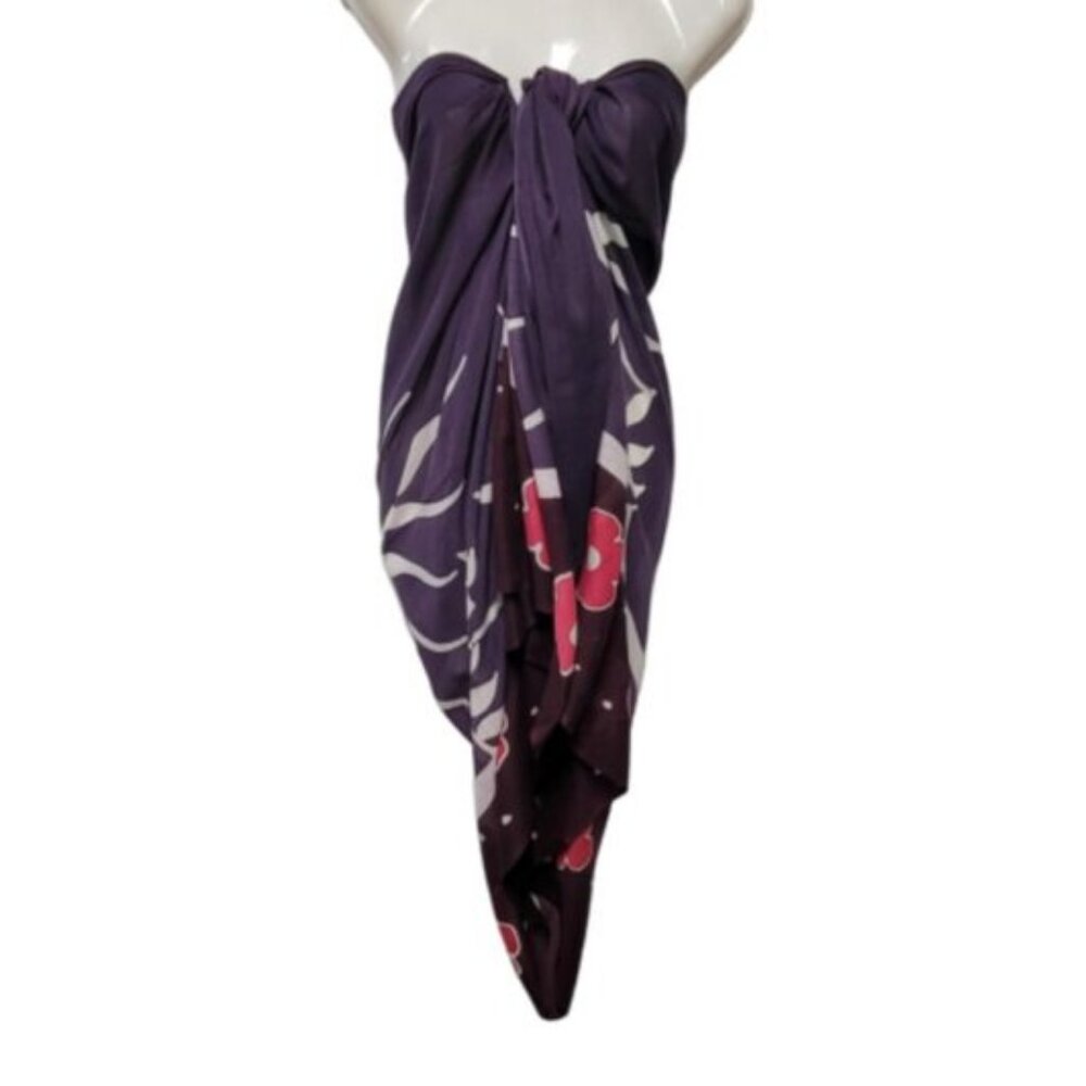 Womens Sarong Cotton Wrap Handpainted Batik Wrapskirt Beach Pareo Beachwear-NEW